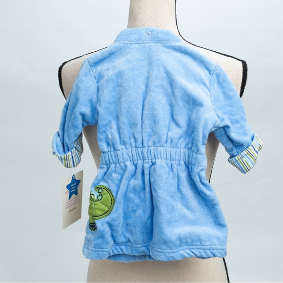 Carter’s soft terry velour wrap-me-up robe blue baby boys 0-9 months Carter’s - Picture 2 of 10